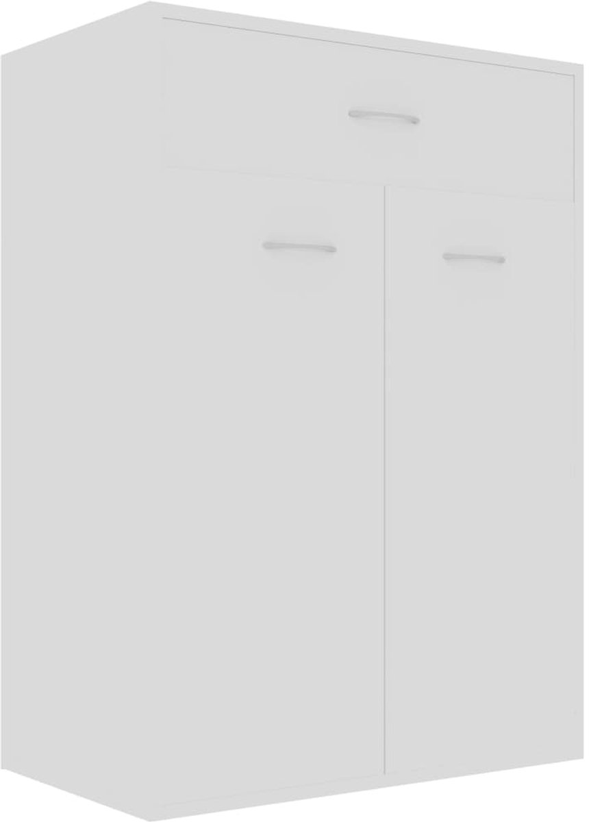 Schoenenkast | Schoenenrek | Opbergkast 60x35x84 cm bewerkt hout wit (6248446691473)