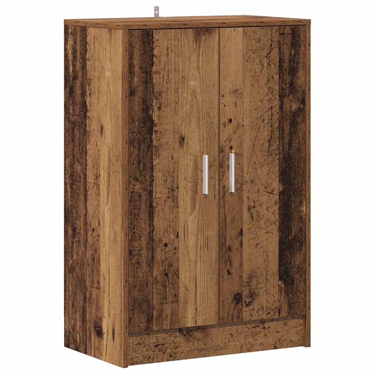 Schoenenkast | Schoenenrek | Opbergkast 60x35x92 cm bewerkt hout oud houtkleurig (6248446691558)
