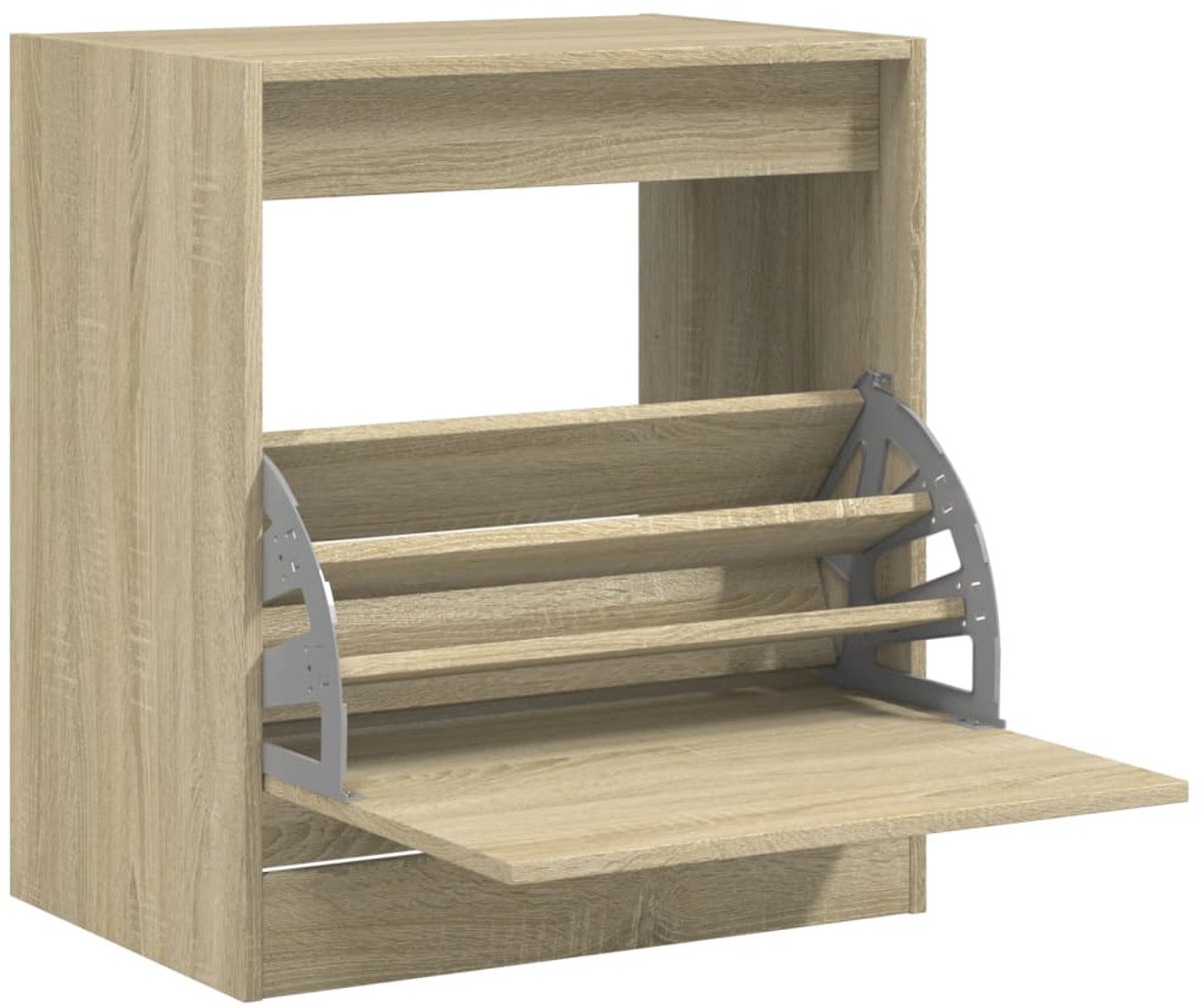 Schoenenkast | Schoenenrek | Opbergkast 60x42x69 cm bewerkt hout sonoma eikenkleurig (6248446691671)