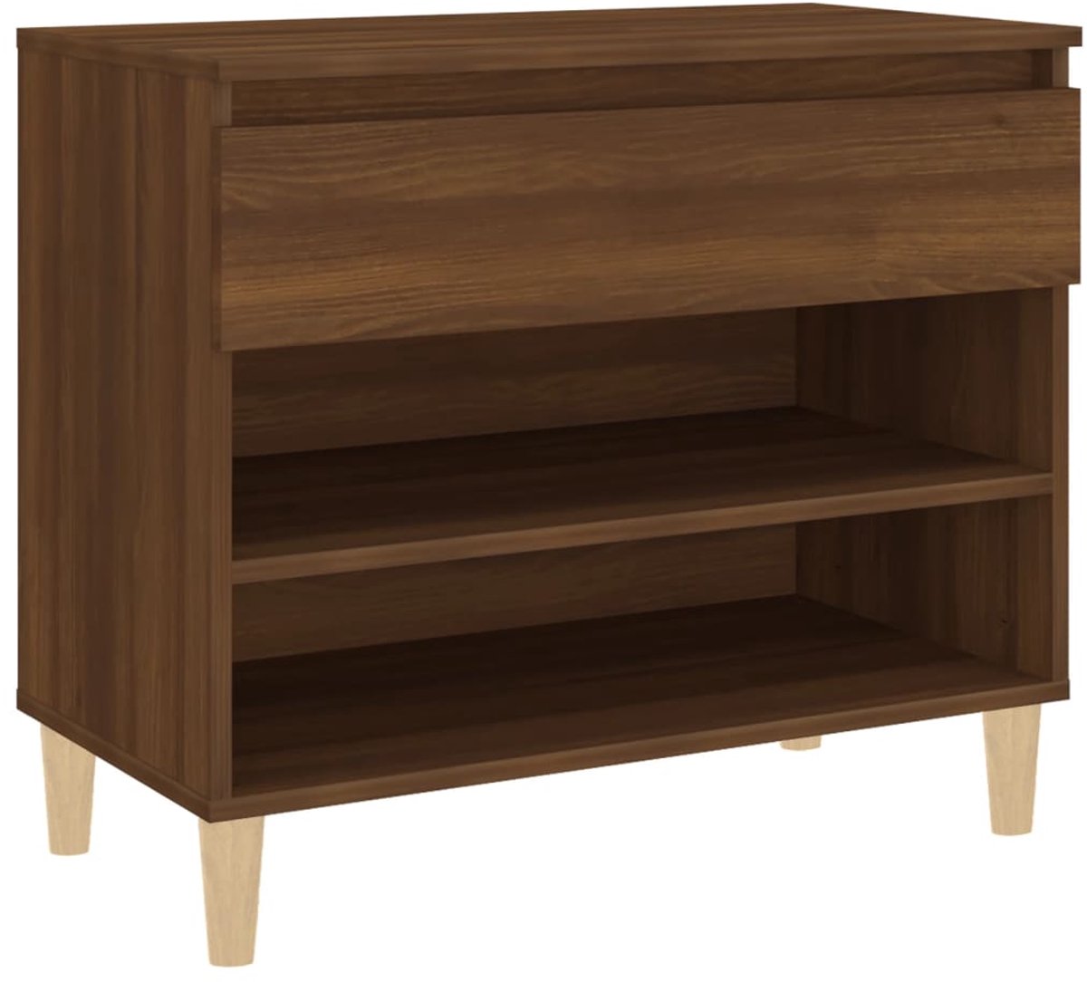 Schoenenkast | Schoenenrek | Opbergkast 70x36x60 cm bewerkt hout bruin eikenkleur (6248446691985)