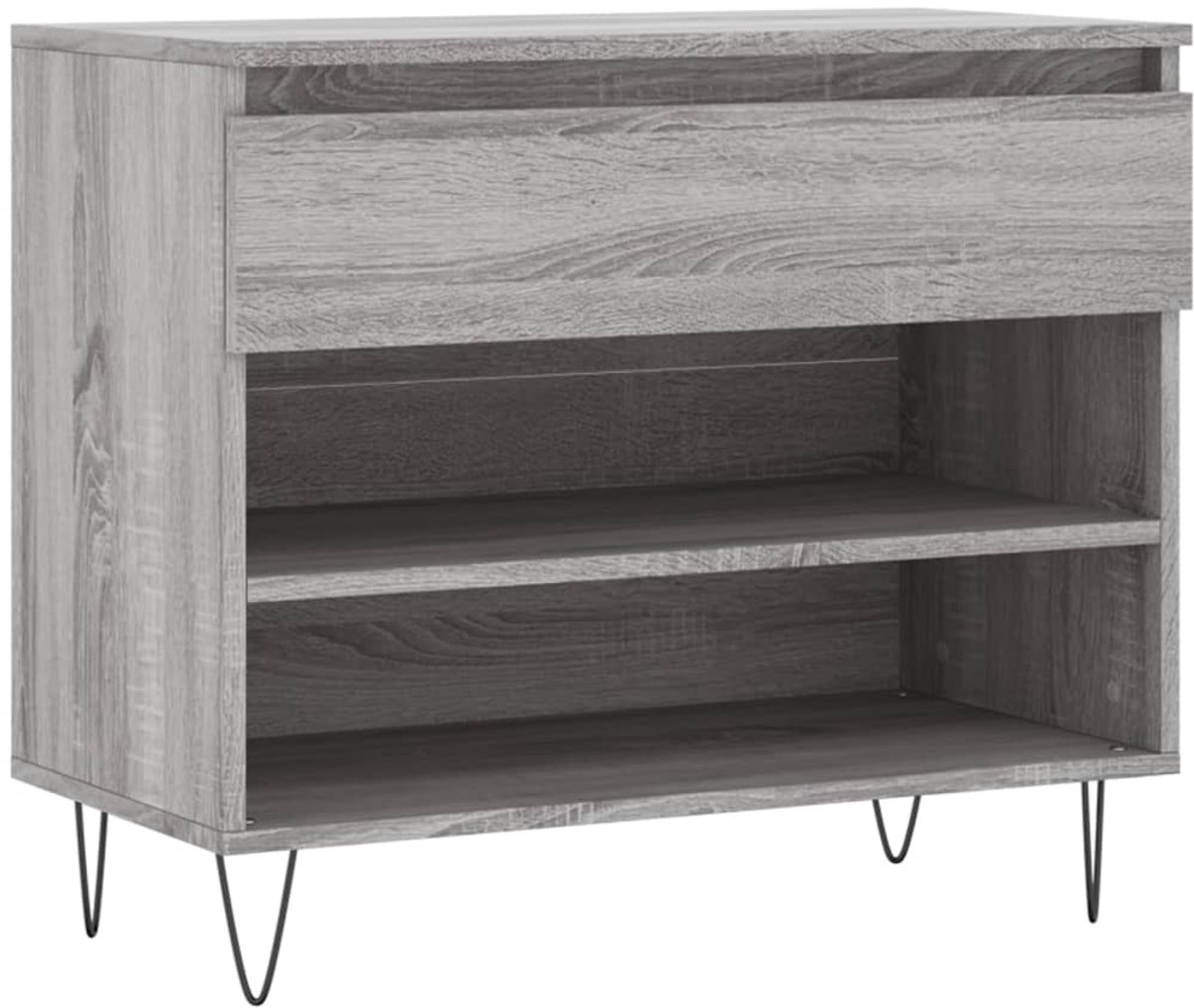 Schoenenkast | Schoenenrek | Opbergkast 70x36x60 cm bewerkt hout sonoma grijs (6248446692067)