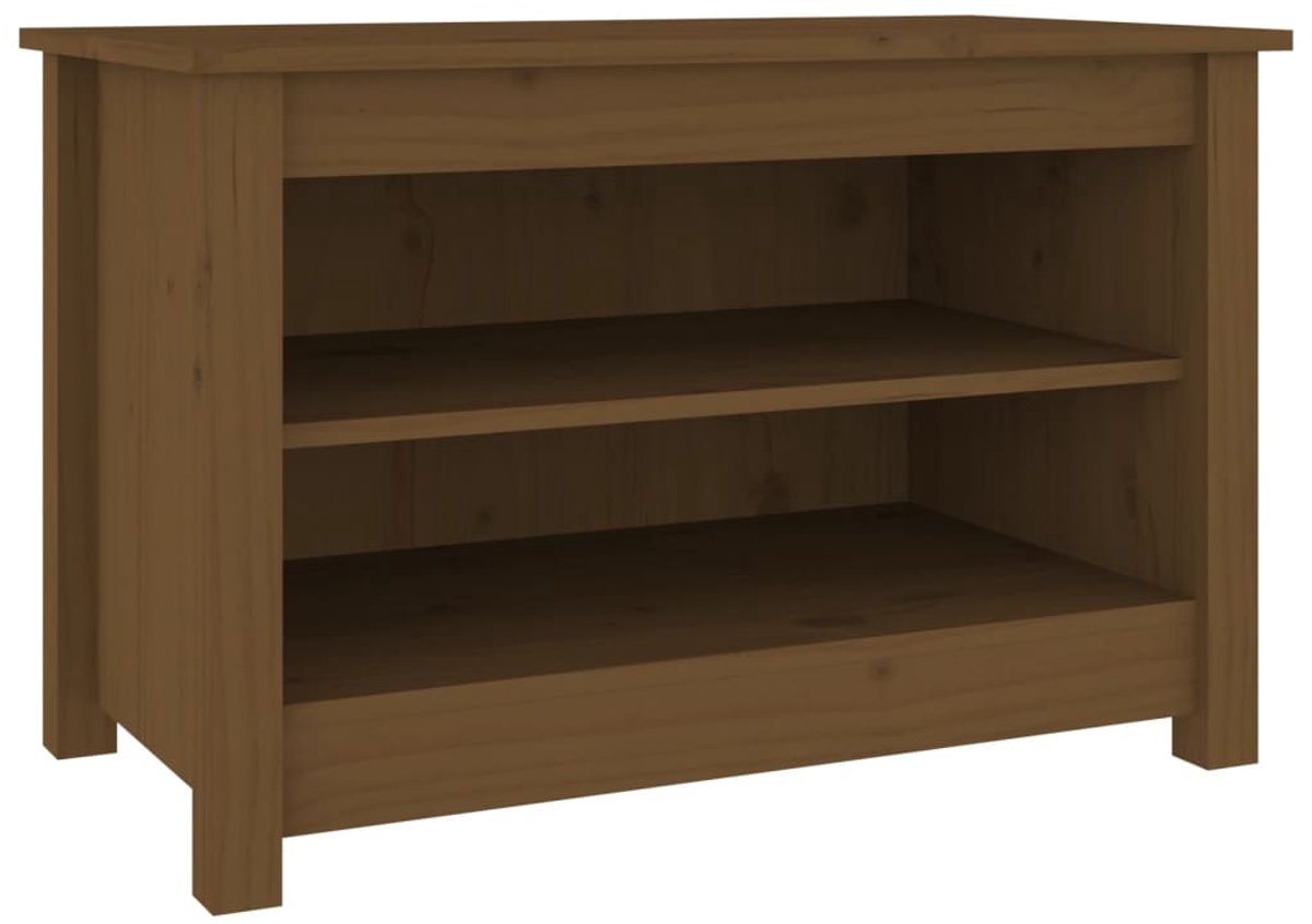 Schoenenkast | Schoenenrek | Opbergkast 70x38x45,5 cm massief grenenhout honingbruin (6248446692111)