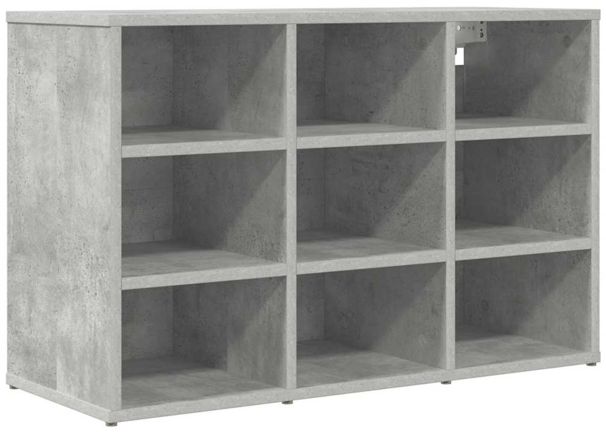 Schoenenkast | Schoenenrek | Opbergkast Betongrijs 77.5 x 30 x 51 cm Bewerkt hout (6248446693132)