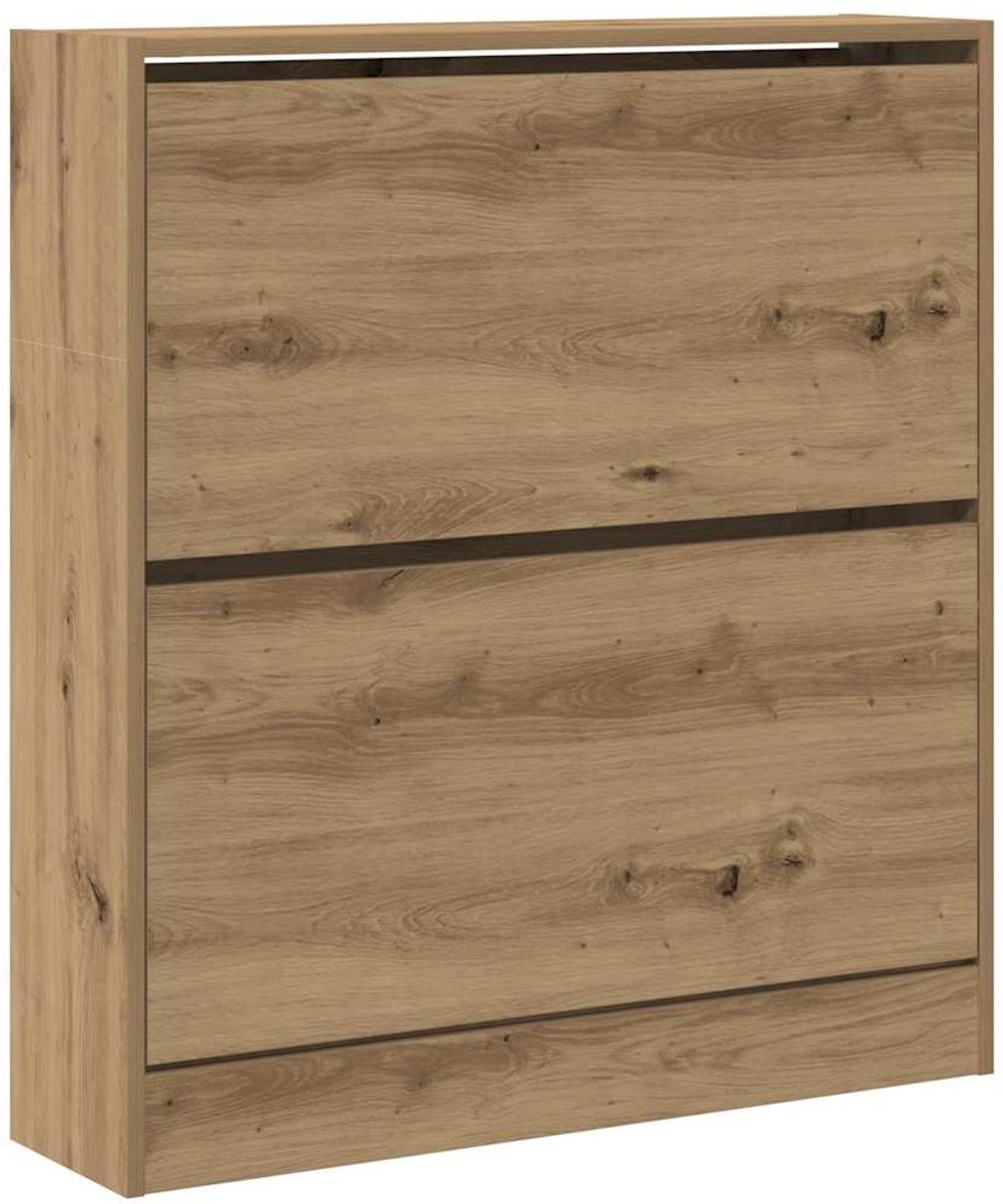 Schoenenkast | Schoenenrek | Opbergkast Gerookt eiken 80 x 21 x 87.5 cm Bewerkt hout (6248446693262)