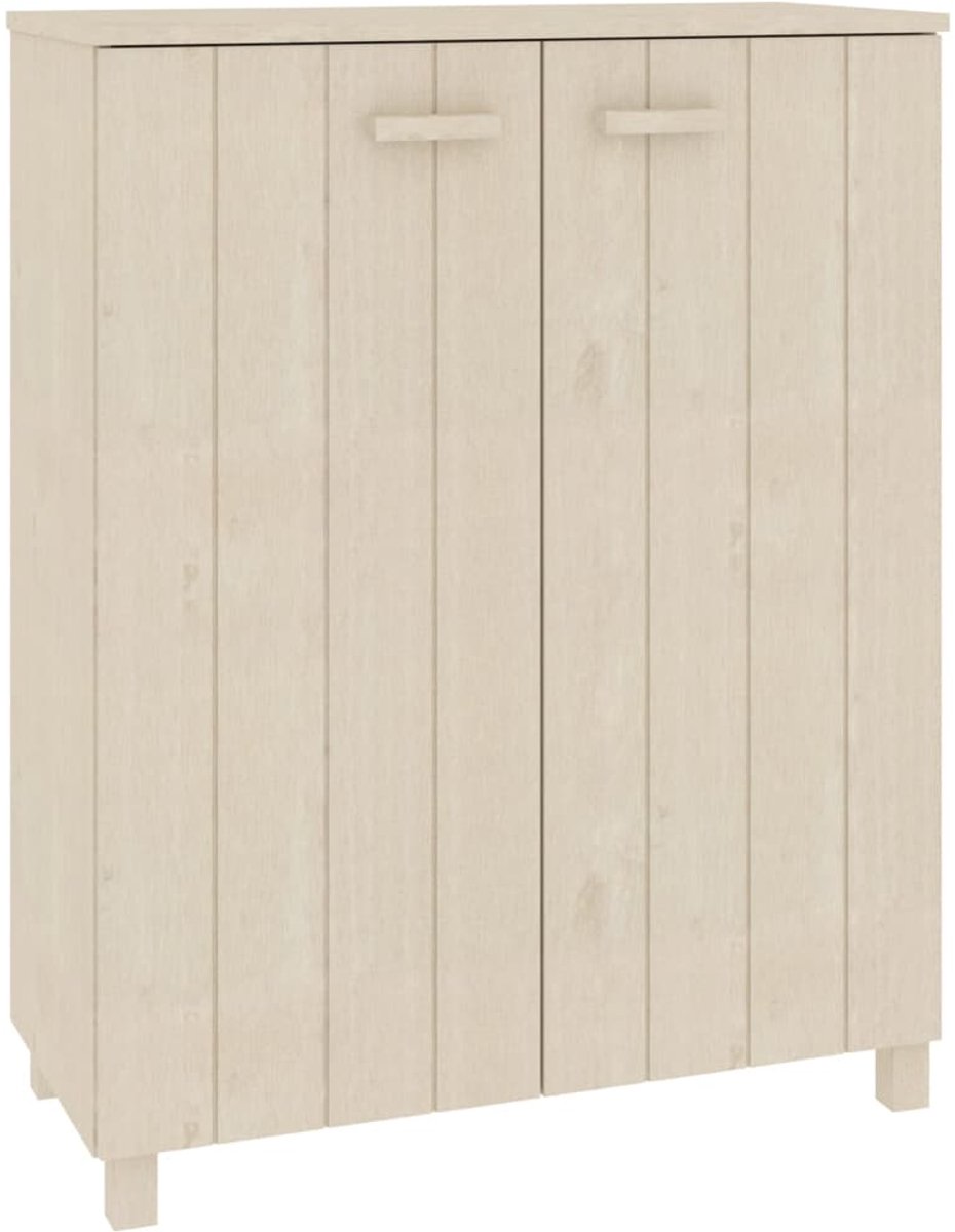 Schoenenkast | Schoenenrek | Opbergkast HAMAR 85x40x108 cm massief grenenhout honingbruin (6248446693316)