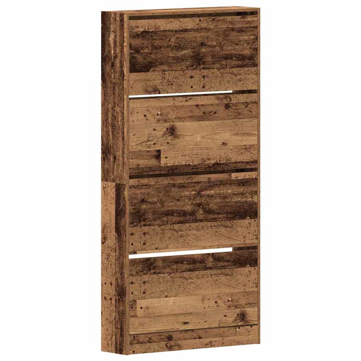 Schoenenkast | Schoenenrek | Opbergkast Oud hout 80 x 21 x 163.5 cm Bewerkt hout (6248446694696)