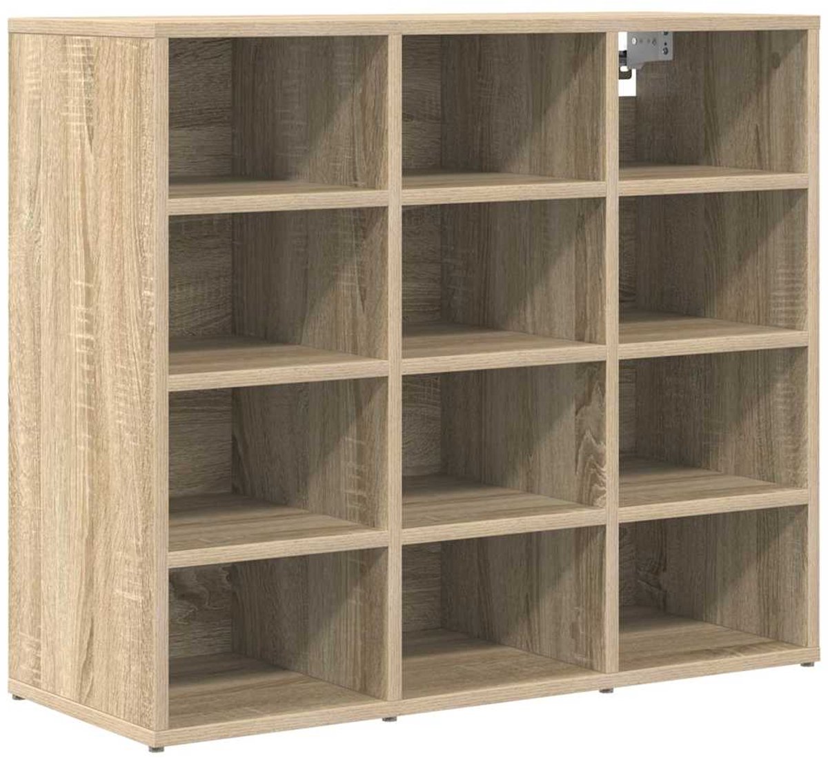 Schoenenkast | Schoenenrek | Opbergkast Sonoma eiken 77.5 x 30 x 67 cm Bewerkt hout (6248446694757)