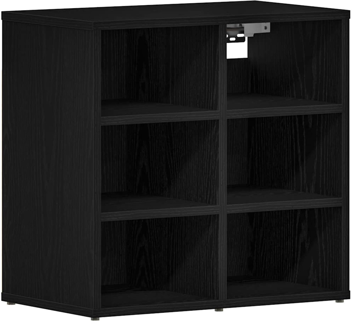 Schoenenkast | Schoenenrek | Opbergkast Zwart eiken 52 x 30 x 50.5 cm Bewerkt hout (6248446694894)