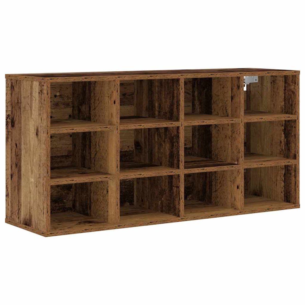 Schoenenkast | Schoenenrek | Opbergkast met plank Oud hout 103 x 30 x 51 cm Bewerkt hout (6248446694221)