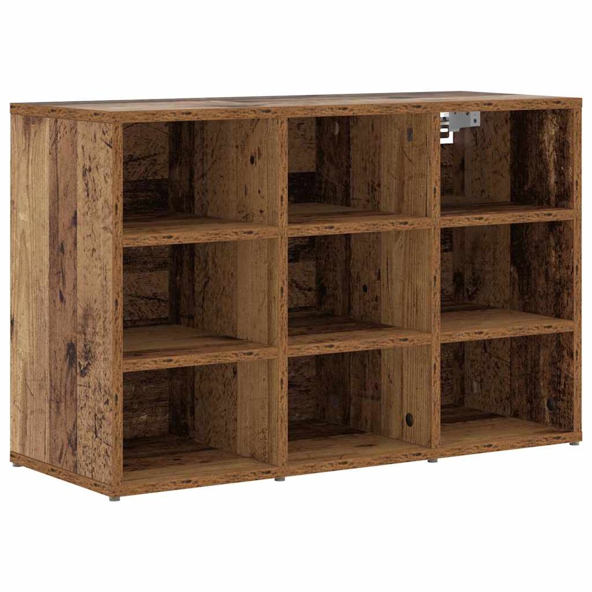 Schoenenkast | Schoenenrek | Opbergkast met plank Oud hout 77.5 x 30 x 51 cm Bewerkt hout (6248446694245)