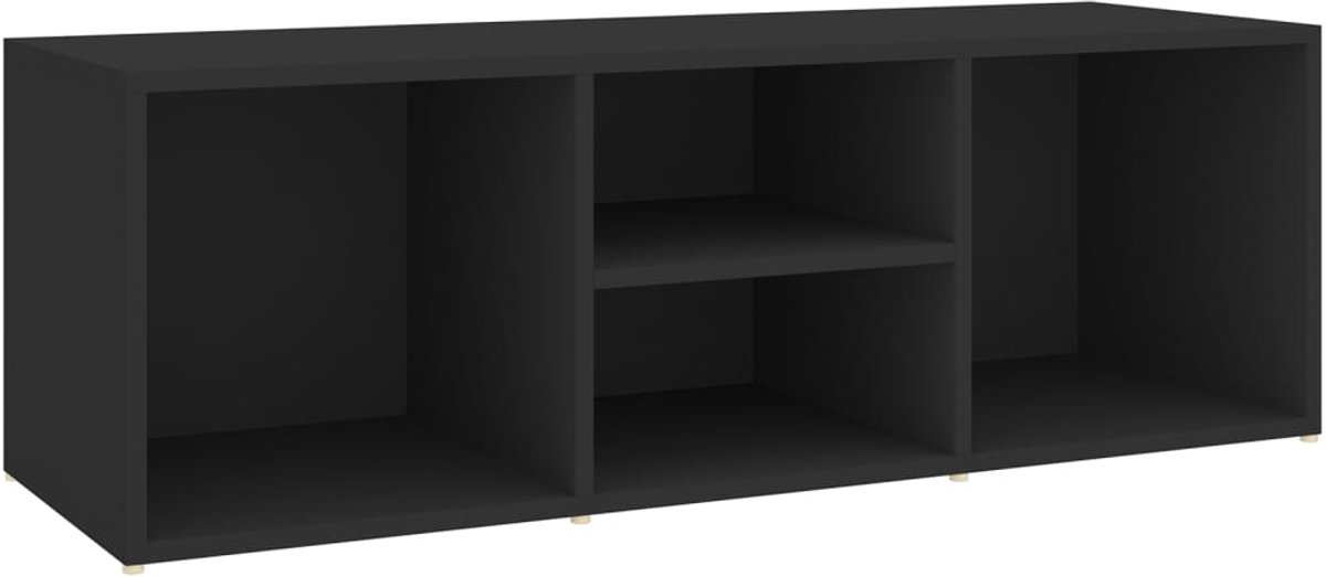 Schoenenkast | Schoenenrek | Schoenenopbergbank 105x35x35 cm bewerkt hout zwart (6248446697208)