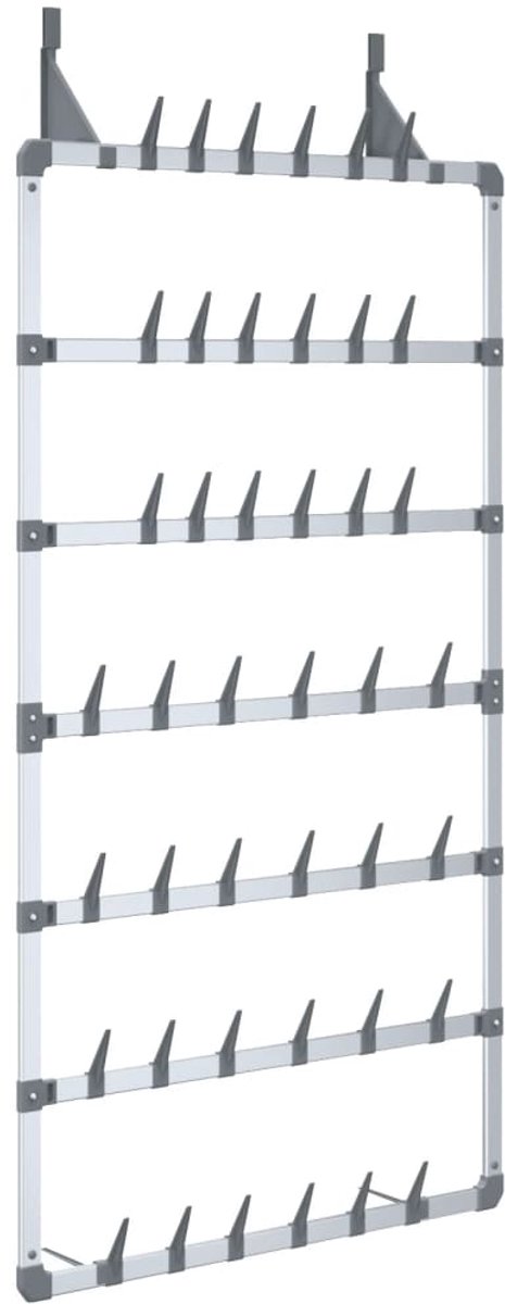 Schoenenkast | Schoenenrek hangend 66x13x139 cm zilverkleurig (6248446698762)