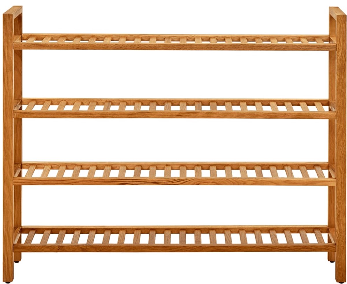 Schoenenkast | Schoenenrek met 4 schappen 100x27x80 cm massief eikenhout (6248446698847)