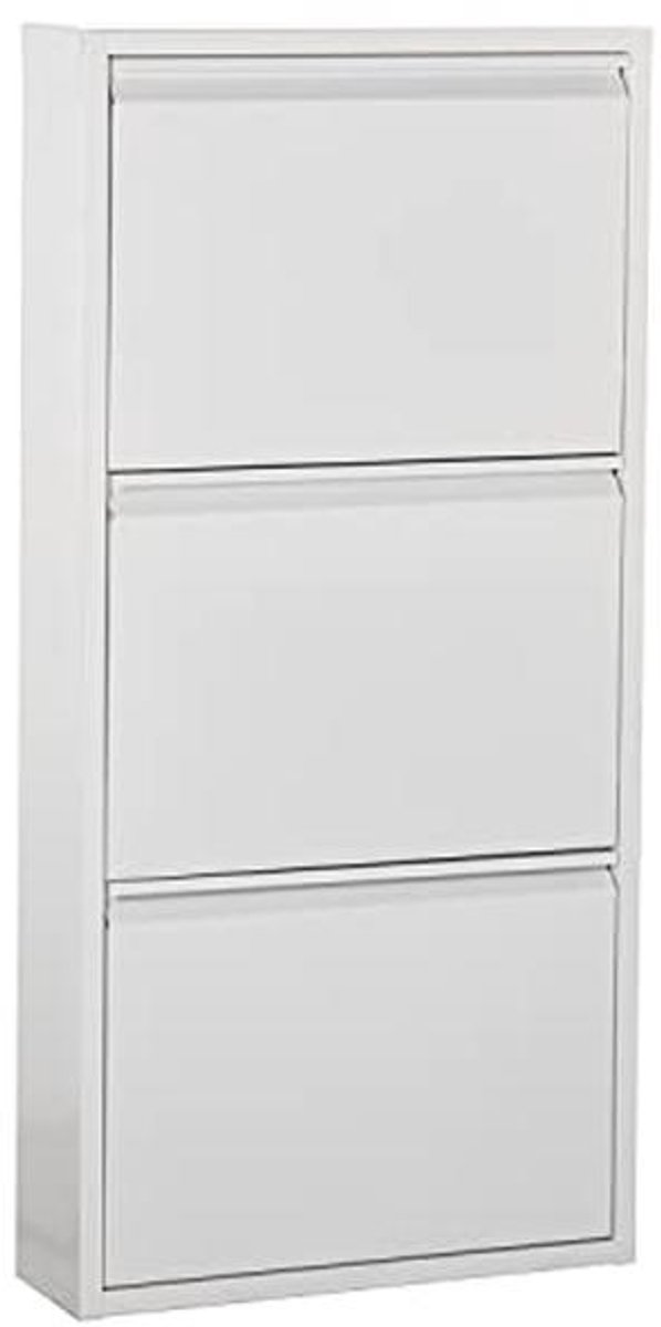 Schoenenkast met 5 Fronten - Wit - 50 x 16 x 169 cm (9101000739158)