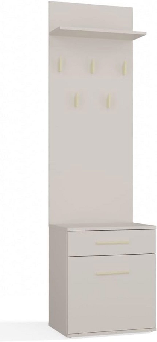 Schoenenkast met Garderobe - Modern Gangmeubel voor Schoenen en Jassen in Kasjmier Kleur (9101014360386)