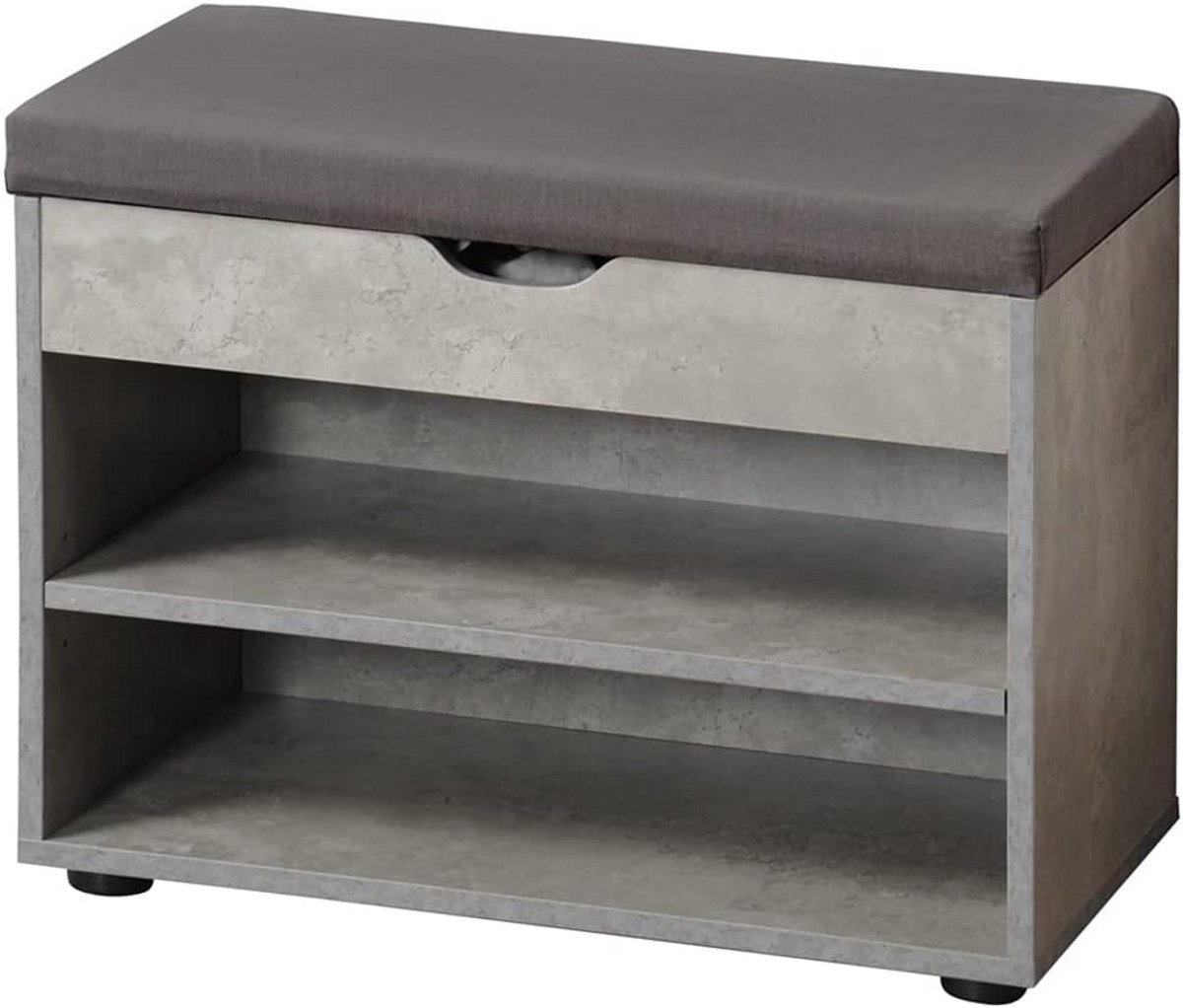 Schoenenkast met Zitbank en Opbergruimte - Compacte Schoenenopslag met Kussen (9101052360447)