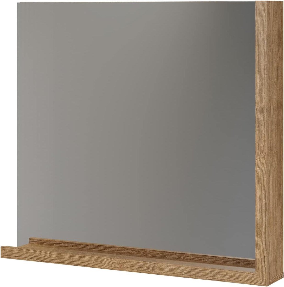 Schoenenkast met spiegel Garderobe wandspiegel Synnax - opbouwmaat 80 x 72 x 12 cm - kleur antraciet met Coast Evoke eiken - 213445251 Schoenenkast met spiegel (9508659324344)