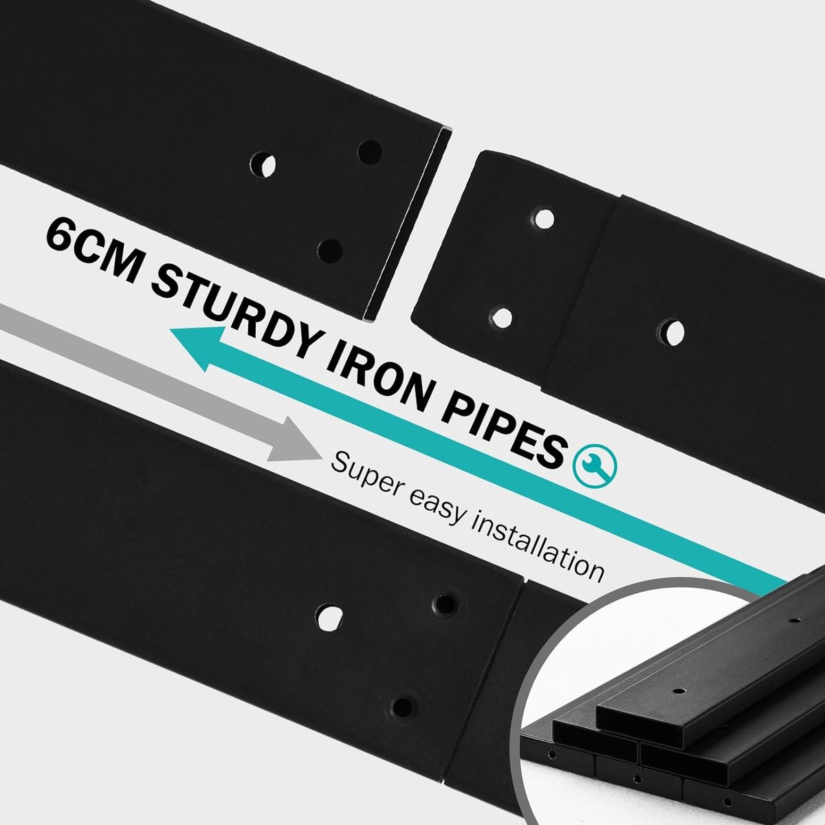 Schoenenrek smal met 8 niveaus, schoenenstandaard met haken, hoge houten schoenenkast, metalen frame, schoenenrek, schoenenopslag, voor entree, hal, woonkamer, vintage bruin/zwart (4800437518033)