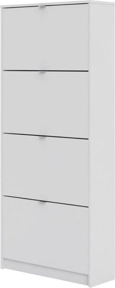 Shane schoenenkast 4 klapdeuren 2R wit. (7448124863898)