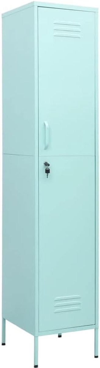 Stalen lockerkast 35x46x180 cm mint - moderne kantooropbergkast (6154441311356)