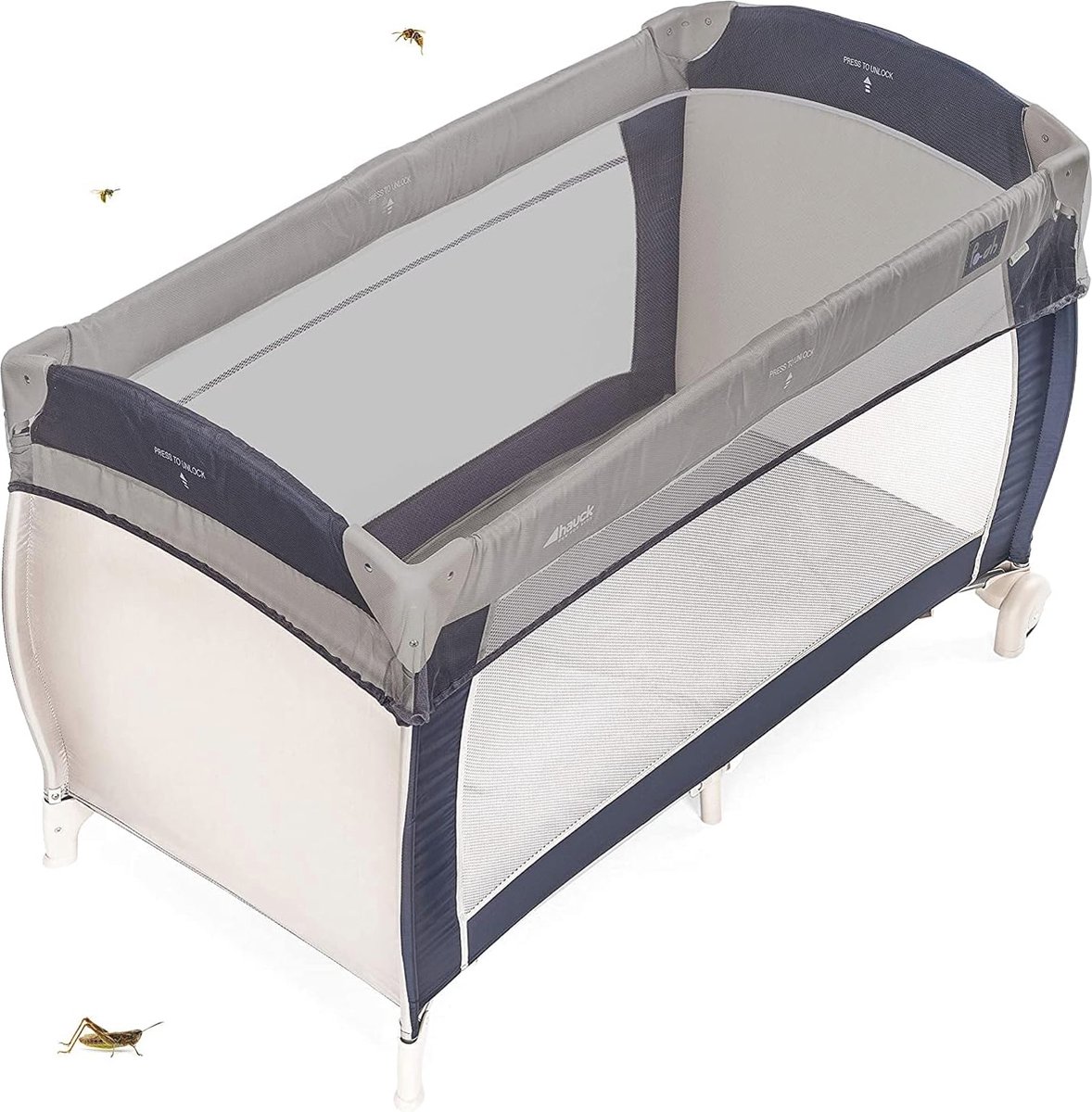 Universeel Wasbaar Muggennet voor Campingbedje - Duurzaam en Fijn Gaas met Elastische Rand - Bescherming tegen Insecten (6152640036094)