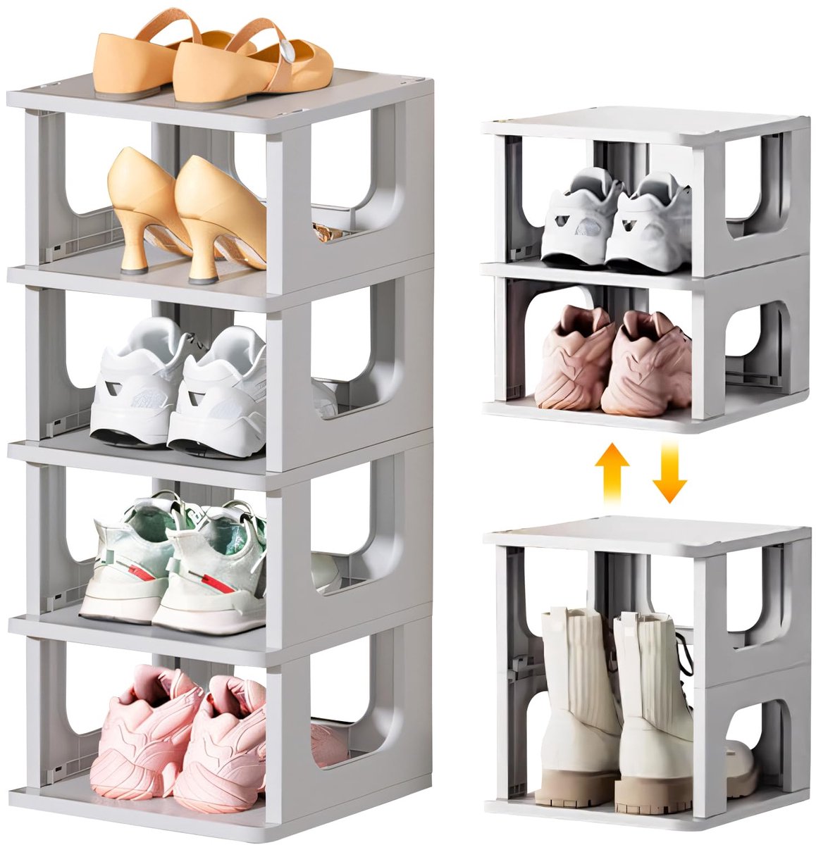 Unyqoos ® Slim Schoenenrek met 5 Niveaus voor Slaapkamer, Hal en Entree (8721323015589)