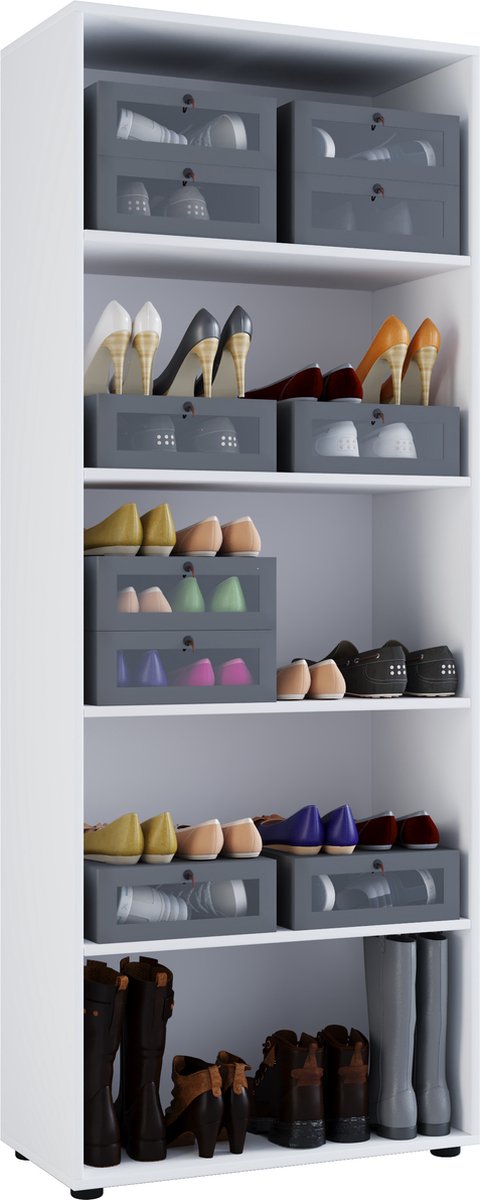 VCM Houten garderobekast Schoenenkast Halkast Multifunctionele kast Kast Vandol Houten garderobekast Schoenenkast Halkast Multifunctionele kast Kast Vandol (4051814352195)