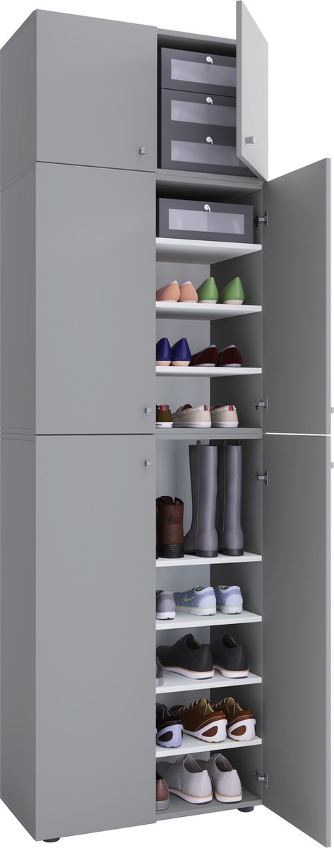 VCM XXL schoenenkast Garderobekast Schoenen Zaalkast Lona 9f Een Lade XXL schoenenkast Garderobekast Schoenen Zaalkast Lona 9f Een Lade (4051814413452)