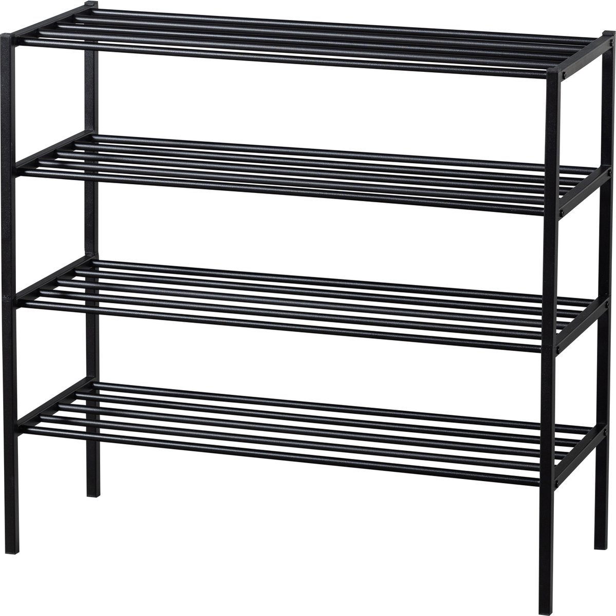 WOOOD Ferro Schoenenrek - Metaal - Zwart - 80x85x35 (8714713198993)
