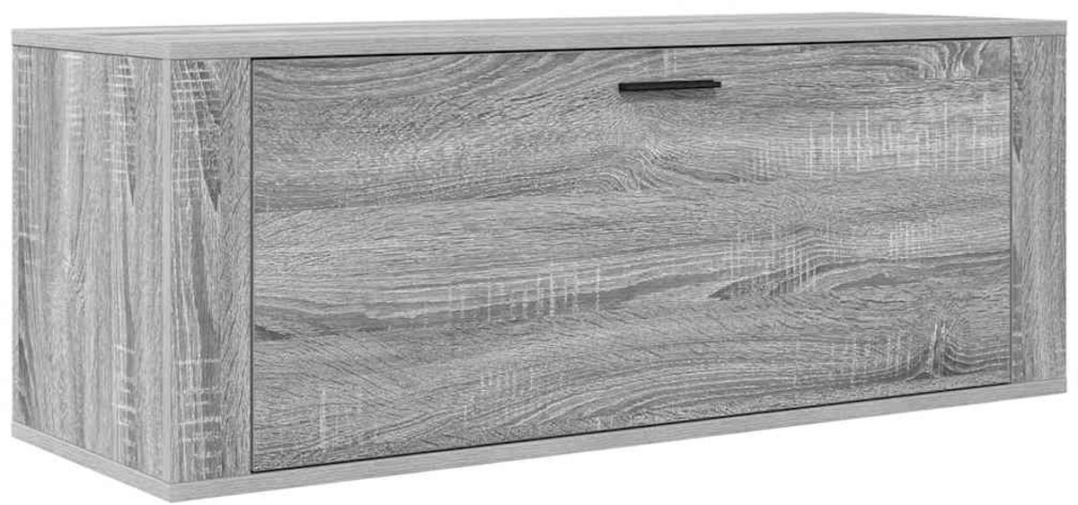 WandSchoenenkast | Schoenenrek | Opbergkast 100x35x38 cm bewerkt hout grijs sonoma (6248446695471)