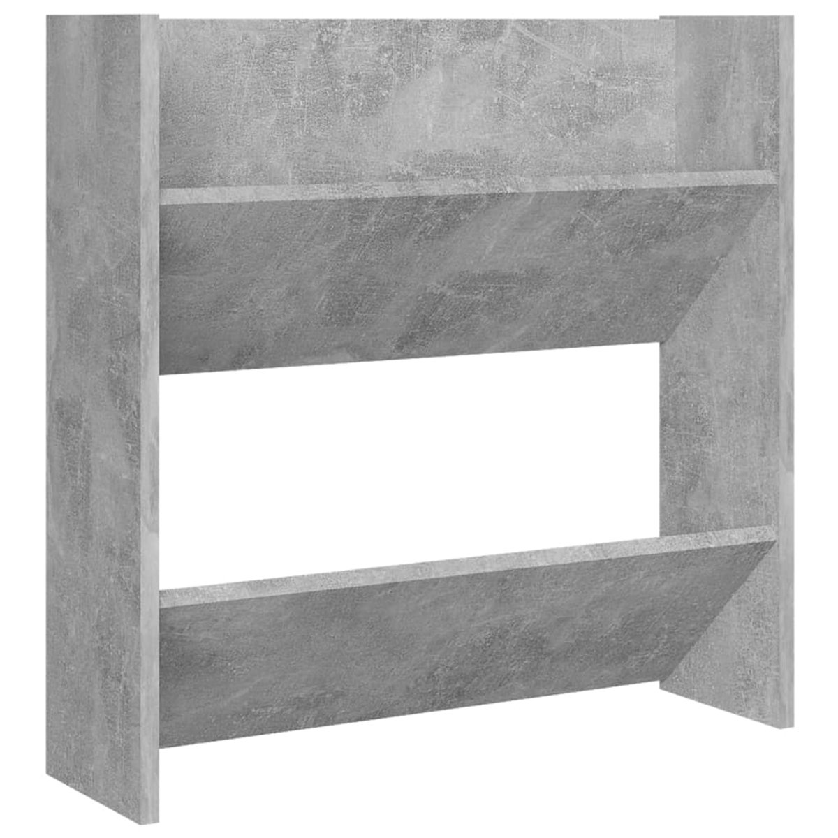 WandSchoenenkast | Schoenenrek | Opbergkast 60x18x60 cm spaanplaat betongrijs (6248446695525)
