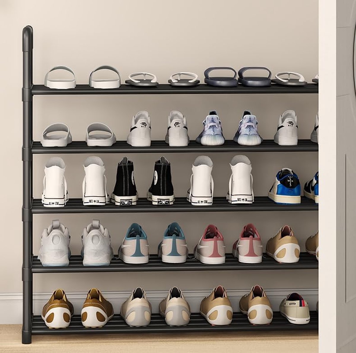 schoenenrek - planken, schoenenstandaard, hoog / schoenenorganizer ruimtebesparend, multifunctioneel,28 x 60 x 72 cm (8785292247341)