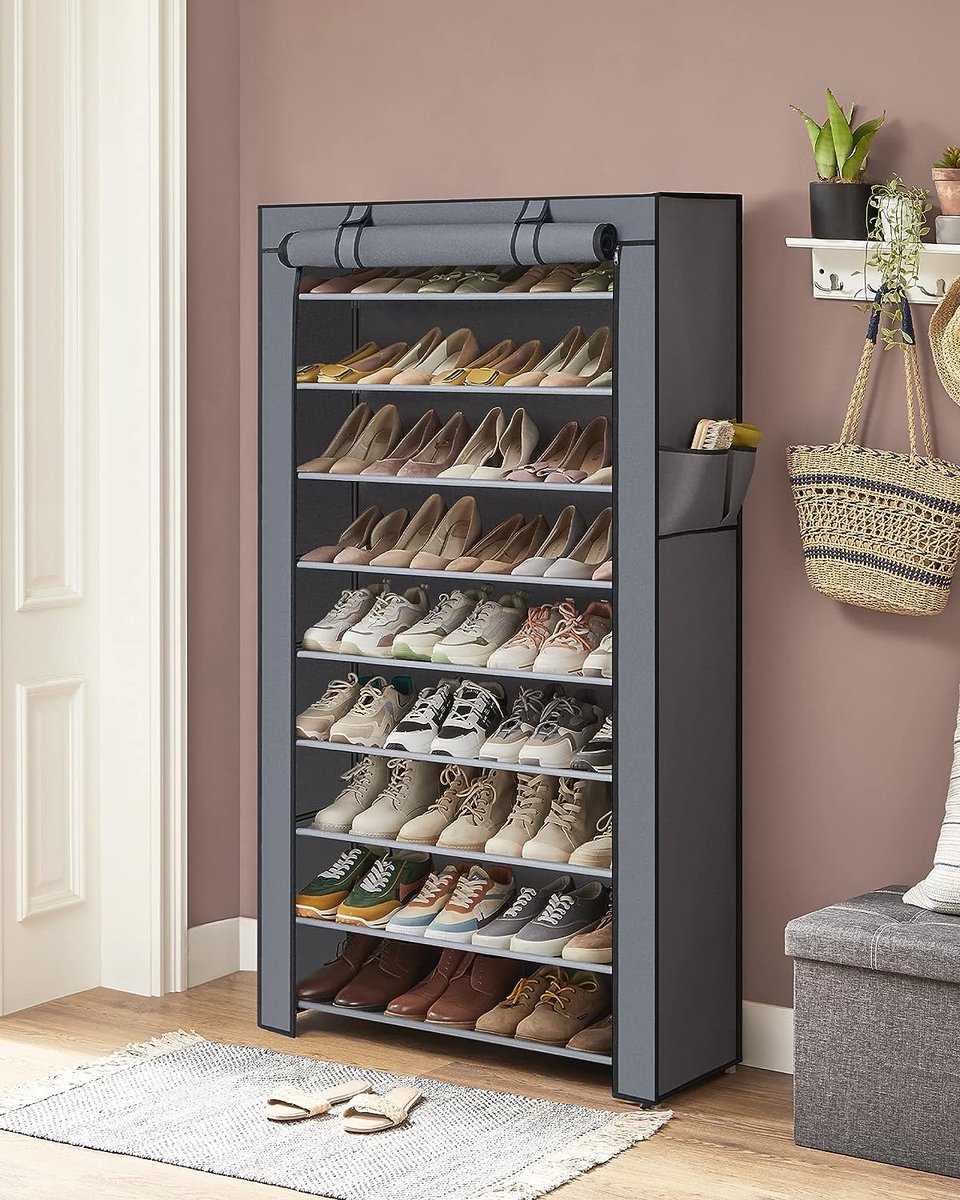 schoenenrek - planken, schoenenstandaard, hoog / schoenenorganizer ruimtebesparend, multifunctioneel,28D x 85W x 162H centimeter (8785292247440)