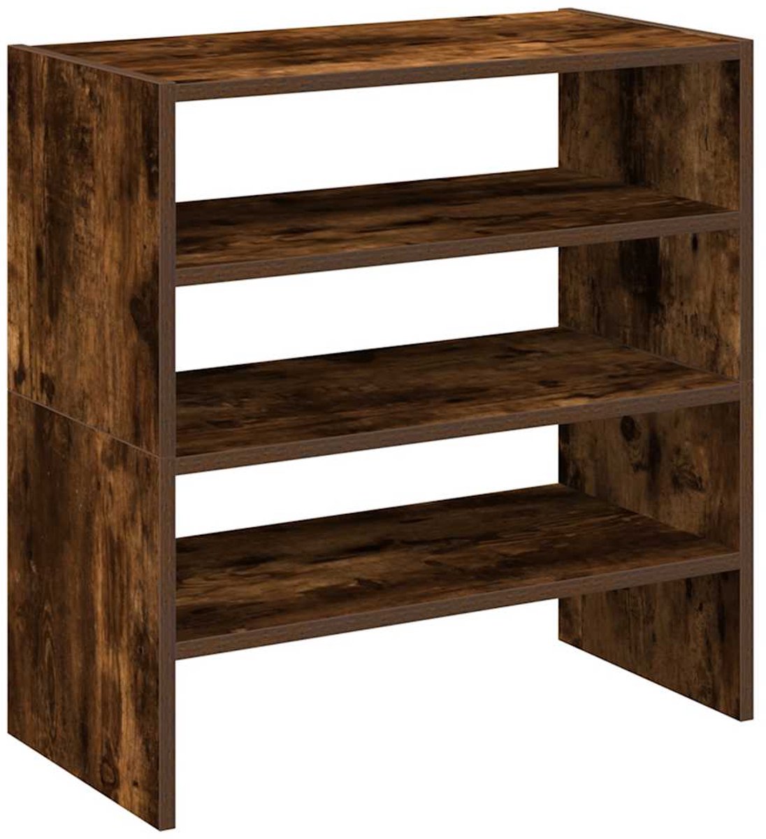 2 st Schoenenkast | Schoenenrekken stapelbaar 60x30x30,5 cm gerookt eikenkleur (6248446699165)