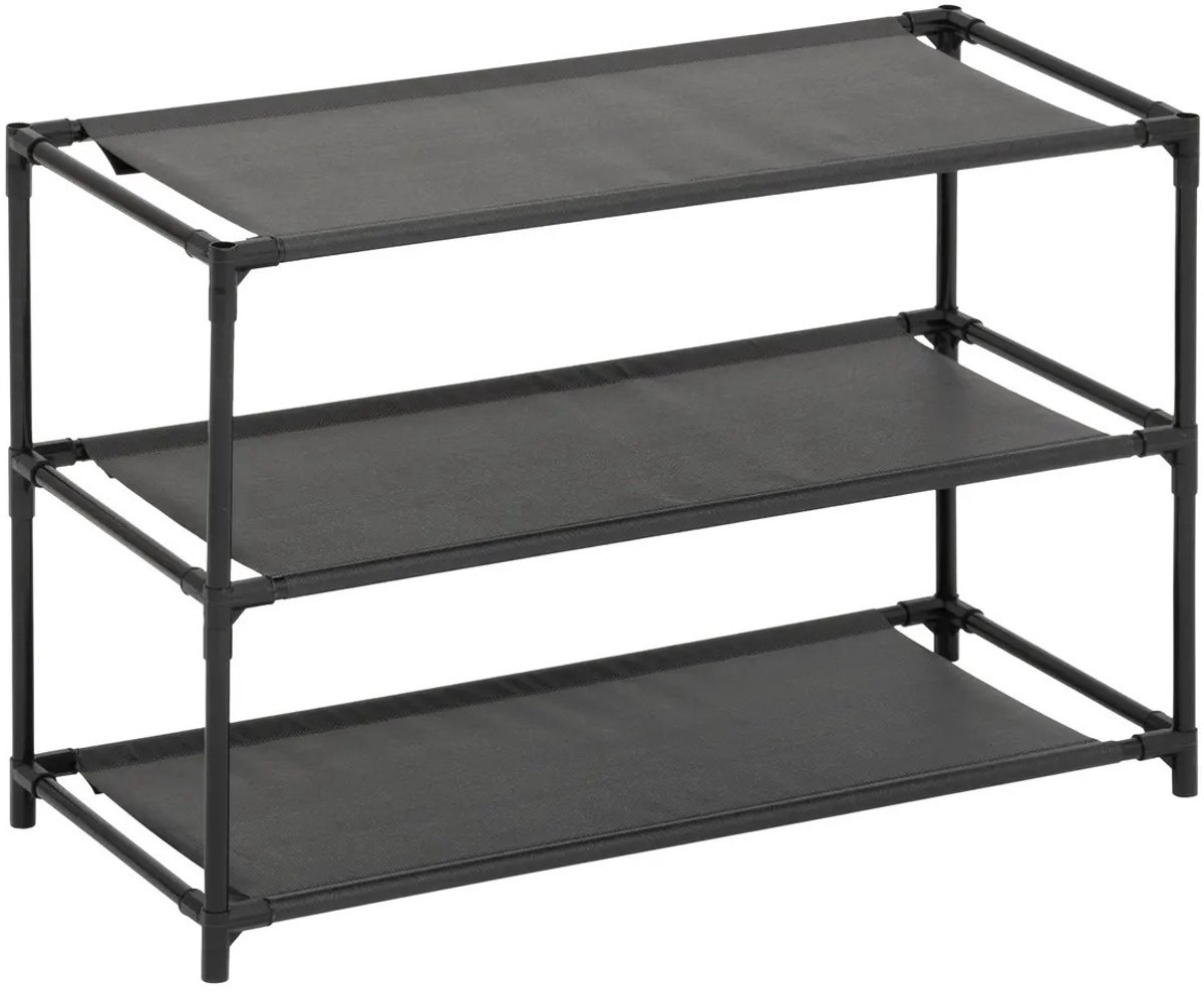 5Five Schoenenrek Intissa - 3-laags - metaal/kunststof - 57 x 25 x 39 cm - voor 9 paar schoenen - zwart (3560233534149)