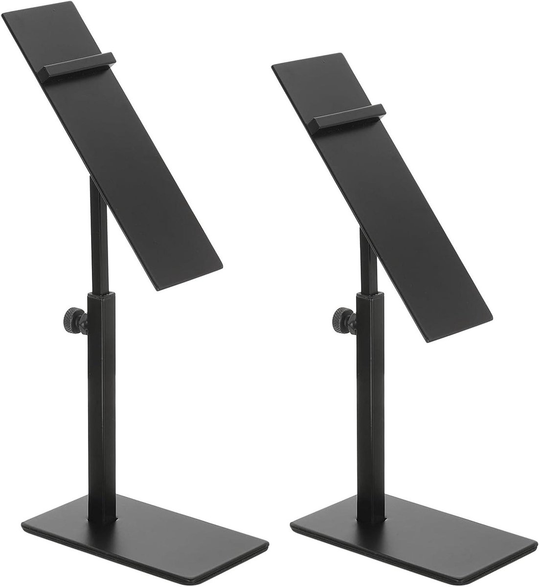 Allecta - Verstelbare Schoenenstandaard Set van 2 - Metaal - Zwart - Schoenenrek met Verhoogde Hoogte - Huis en Winkel - Opbergoplossing - Praktisch en Stijlvol (8785352336718)