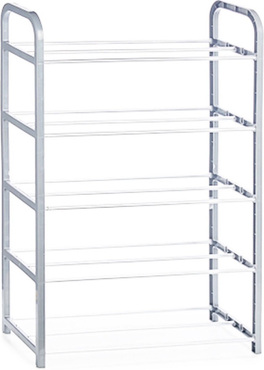 Arte r Schoenenrek - 5-laags - kunststof - wit - 50 x 18 x 68 cm - Schoenen opbergen (8720576648339)