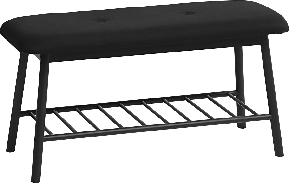 Bayt Schoenenbank - Schoenenrek - Schoenenrek Zwart - Schoenenbank met Zitkussen - Schoenenrek Hout (8721154161578)