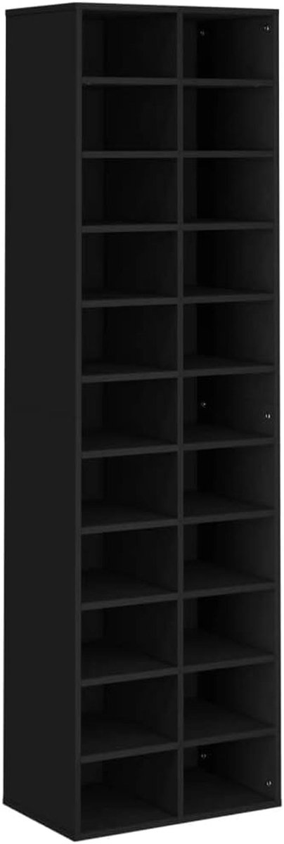 Hoge Schoenenkast met Planken - Smalle Schoenenopberger in Zwart voor Hal of Gang (9101061893820)