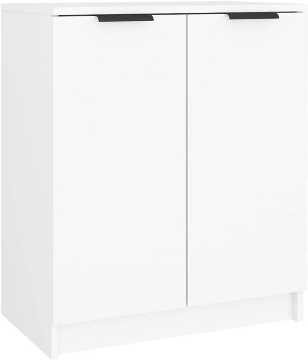 Houten Schoenenkast met 2 Deuren Wit - Compacte Schoenenopslag (9101060215616)