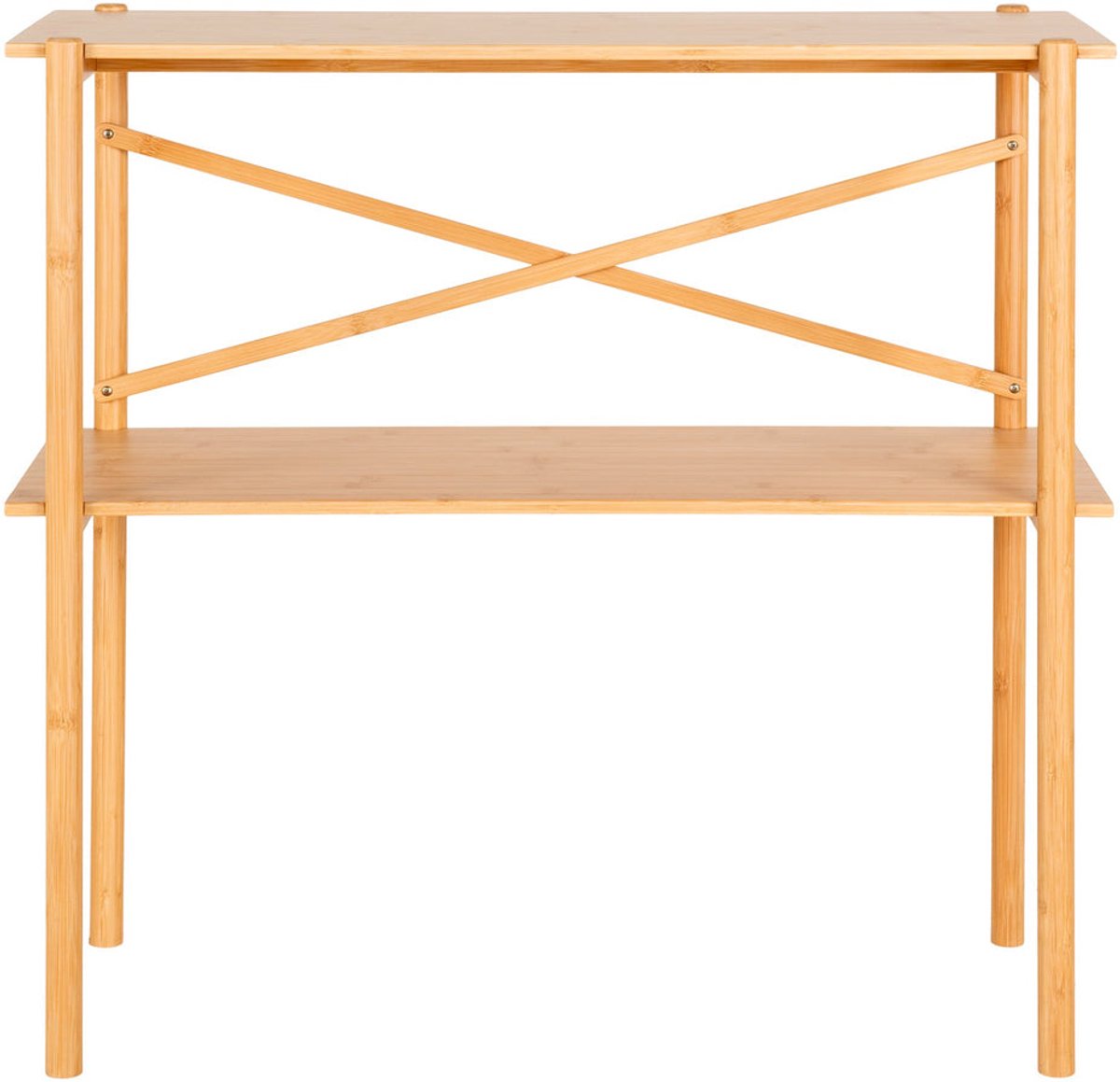 Isabella | console tafel | natuurlijk | bamboe | 83x32x80,5 cm | schoenenrek | opbergrek | schoenenbank | opbergkastje | Wood Selections (9504514589682)