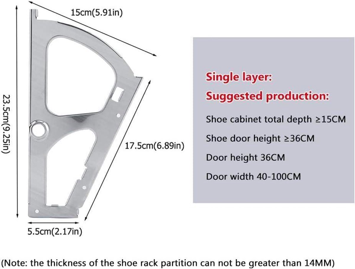 Roestvrijstalen kastscharnieren - Set van 2 stuks - Meubelscharnier voor keukenkast, woonkamermeubel, schoenenopbergkast (6153504567549)