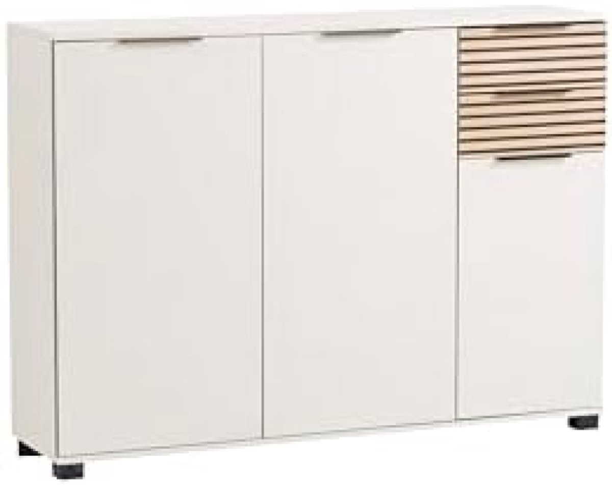 Ruime schoenenkast met 3 deuren en 2 lades - Crème beige (9509533948793)