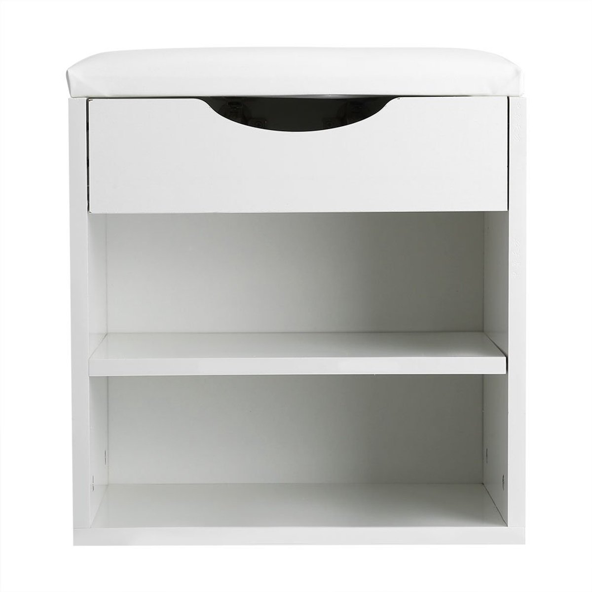Schoenenbank, 2-laags klompbank, entreehal, schoenenrek, schoenenorganizer, kast met gewatteerde zitting voor badkamer, woonkamer, gang, 15,94 x 11,89 x 16,5 inch (6154045474433)