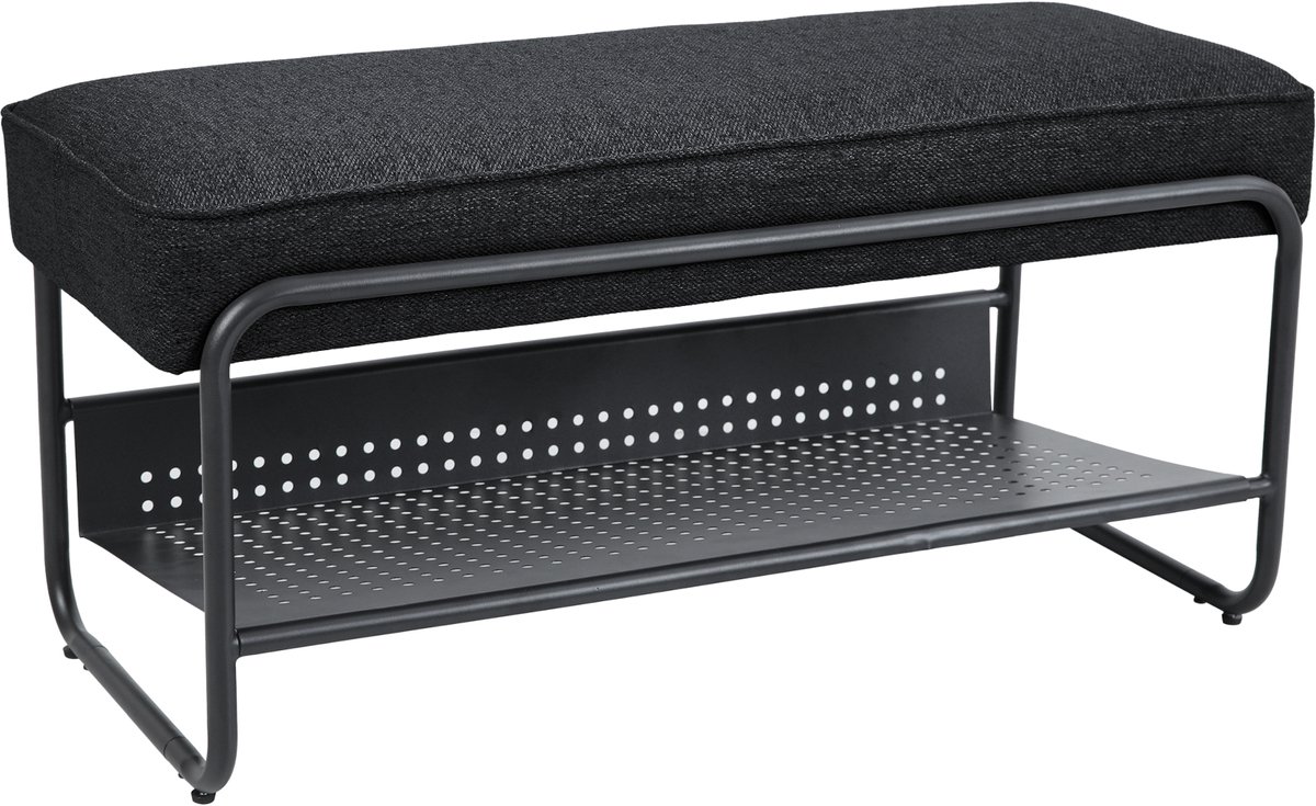 Schoenenbank Lillehammer 90x37x42 cm zwart [en.casa] (4059438890765)