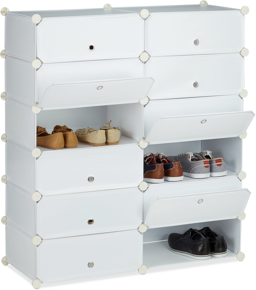 Schoenenkast - 108x94x37 cm - wit (4052025955939)