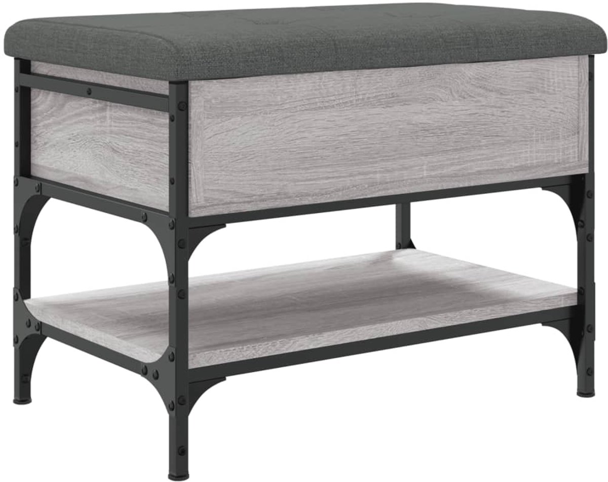 Schoenenkast | Schoenenbank 62x42x45 cm bewerkt hout grijs sonoma eikenkleurig (6932537459638)