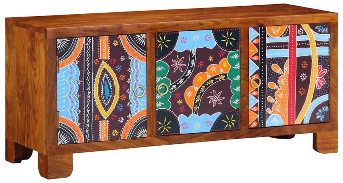 Schoenenkast | Schoenenbank Honingbruin 100 x 35 x 45 cm Massief Acaciahout (6932537460054)