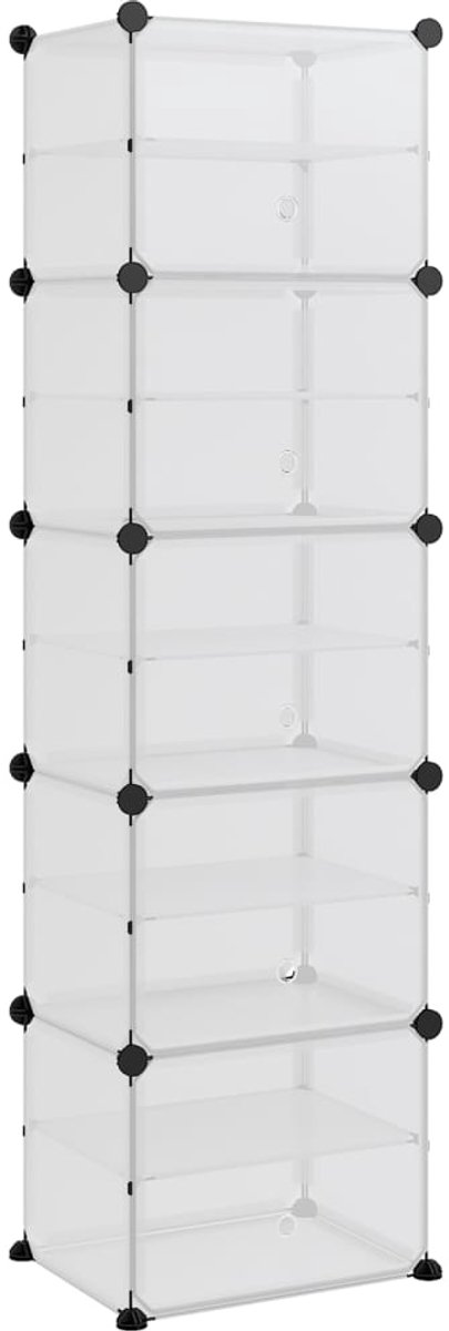 Schoenenkast | Schoenenrek 44x31,5x153,5 cm polypropeen transparant (6248446697420)