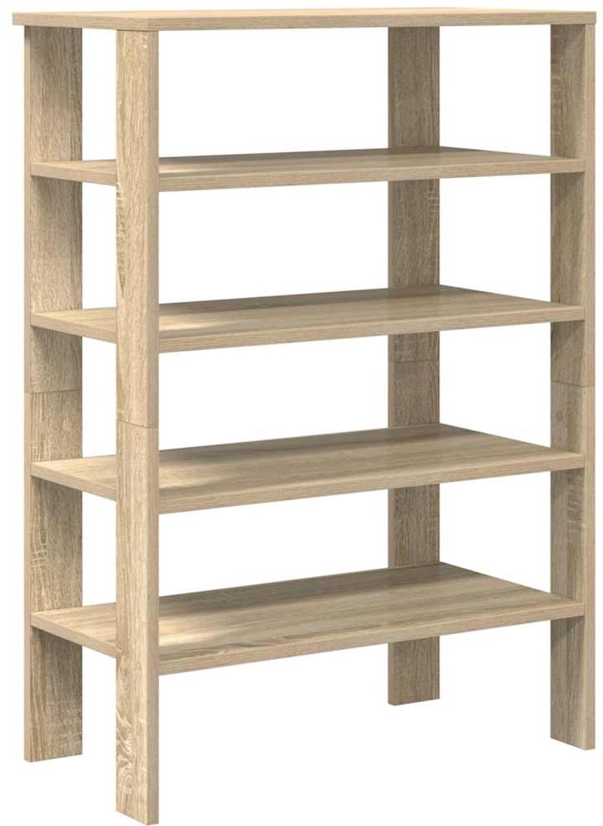 Schoenenkast | Schoenenrek 61x32x87,5 cm bewerkt hout sonoma eikenkleurig (6248446698199)
